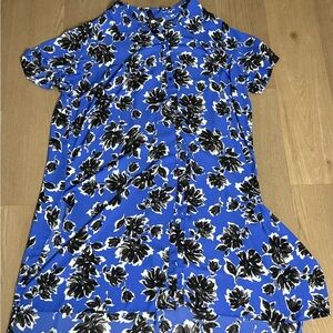 Lane Bryant Blue and Black Patterned Dress